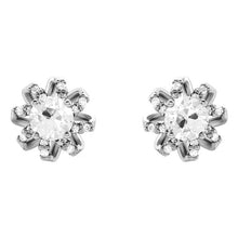 Afbeelding in Gallery-weergave laden, Diamant Oorhangers 1 karaat 14K Witgoud – hoofdaanzicht

