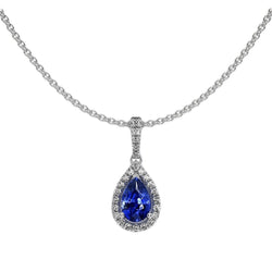 Handgemaakte Blauwe Saffier Edelsteen Hanger 1 karaat |
