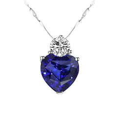 Royal Blue Saffier Steen Halsketting 3,50 karaat – 14 Karaat