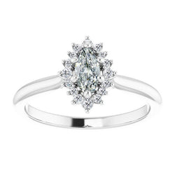 Fijne Diamant Halo Ring 1,50 karaat – 14K Witgoud