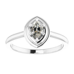 Luxe Diamant Enkele Steen Ring – 0,50 karaat 14K Witgoud
