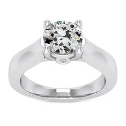 Aanzoek Ring 14K Witgoud – Fijne Diamant Antiek Cushion 2,50