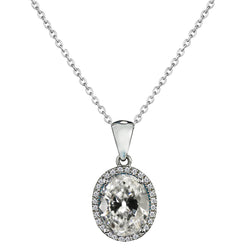Diamant Druppel Hanger – 14 Karaat Witgoud 3 karaat