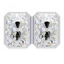 Glanzend Radiant Slijpvorm Diamant Oorbellen – 5 karaat 14