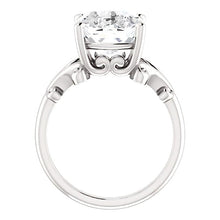 Afbeelding in Gallery-weergave laden, Diamant Solitaire Verlovingsring 5-karaat 14K Witgoud – zijaanzicht
