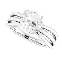 Afbeelding in Gallery-weergave laden, Op maat gemaakt Solitaire Ring 3 karaat – zijaanzicht

