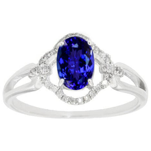 Afbeelding in Gallery-weergave laden, Wit goud 14K 6.70 karaat tanzaniet met Natuurlijke echte diamanten ( niet in een laboratorium gekweekt ) ring
