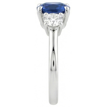 Afbeelding in Gallery-weergave laden, echte round diamant 2.50karaat ring bovenaanzicht
