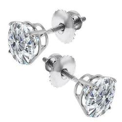 Natuurlijke Diamanten Oorbel 4.50ct - Witgoud 14K