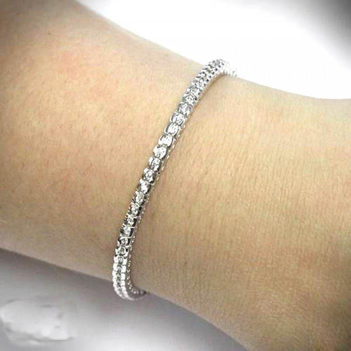 Wit Goud Ronde Prachtige Echt Diamanten Tennisarmband 7,50 ct.. - harrychadent.nl