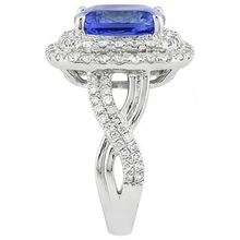 Afbeelding in Gallery-weergave laden, echte round saffier 4.50karaat ring profielweergave
