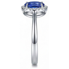 Afbeelding in Gallery-weergave laden, Witgouden 14K 2.30 Ct Ceylon Sapphire Diamonds Ring Nieuw
