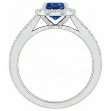 Afbeelding in Gallery-weergave laden, echte round saffier 2.11karaat ring op wit
