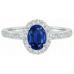 Echte Saffier Ring 2.11 Karaat