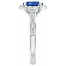 Afbeelding in Gallery-weergave laden, echte round saffier 2.11karaat ring profielweergave
