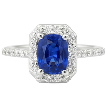 Afbeelding in Gallery-weergave laden, echte round diamant 3.40karaat ring zijaanzicht
