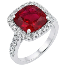 Afbeelding in Gallery-weergave laden, echte robijn 3.00karaat ring close-up detail
