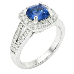 Echte Saffier Ring 3.60 Karaat
