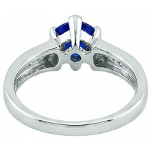 Afbeelding in Gallery-weergave laden, echte round saffier 1.21karaat ring profielweergave
