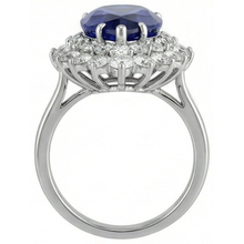Afbeelding in Gallery-weergave laden, Witgouden 14K peer tanzaniet met ronde Natuurlijke echte diamanten ( niet in een laboratorium gekweekt ) 3.75 ct ring nieuw
