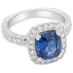 Echte Saffier Ring 2.50 Karaat