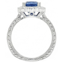 Afbeelding in Gallery-weergave laden, echte round saffier 2.50karaat ring profielweergave
