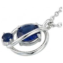 Afbeelding in Gallery-weergave laden, IGI GECERTIFICEERD Witgoud Ceylon Kleur Saffier Hanger 9.50 Karaat
