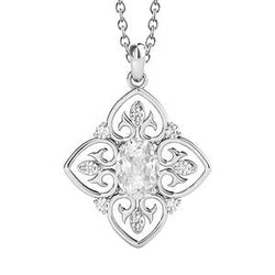 Natuurlijke Diamanten Hanger 3ct - 14K Witgoud