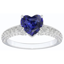 Afbeelding in Gallery-weergave laden, echte round diamant 3.50karaat ring close-up detail
