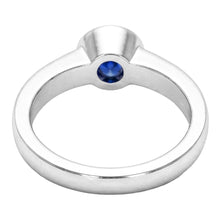 Afbeelding in Gallery-weergave laden, Witgouden Natuurlijke echte diamanten ( niet in een laboratorium gekweekt ) ring 2 karaats ronde ring set blauwe saffier edelsteen
