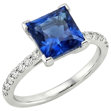Afbeelding in Gallery-weergave laden, echte round diamant 4karaat ring zijaanzicht
