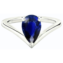 Afbeelding in Gallery-weergave laden, echte pear diamant 2.50karaat ring op wit
