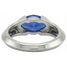 Afbeelding in Gallery-weergave laden, echte marquise saffier 1karaat ring met diamantaccenten
