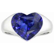Afbeelding in Gallery-weergave laden, echte heart saffier 3karaat watch zijaanzicht
