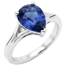 Afbeelding in Gallery-weergave laden, echte pear diamant 3karaat ring zijaanzicht
