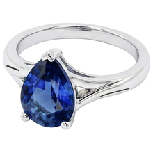 Afbeelding in Gallery-weergave laden, echte pear diamant 3karaat ring close-up detail

