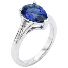 Afbeelding in Gallery-weergave laden, echte pear diamant 3karaat ring profielweergave
