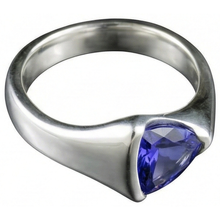 Afbeelding in Gallery-weergave laden, Witgouden biljoen tanzaniet 1 karaat solitaire ring Nieuw

