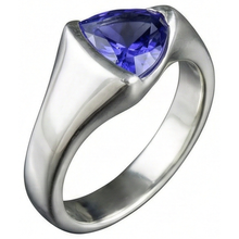 Afbeelding in Gallery-weergave laden, Witgouden biljoen tanzaniet 1 karaat solitaire ring Nieuw
