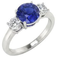 Afbeelding in Gallery-weergave laden, Natuurlijke Saffier Ring 5ct - Witgoud 14K
