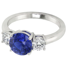 Afbeelding in Gallery-weergave laden, Natuurlijke Saffier Ring 5ct - Witgoud 14K
