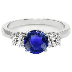 Natuurlijke Saffier Ring 5ct - Witgoud 14K