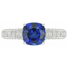 Afbeelding in Gallery-weergave laden, echte round diamant 3.50karaat ring close-up detail
