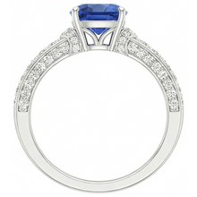Afbeelding in Gallery-weergave laden, echte round diamant 3.50karaat ring profielweergave
