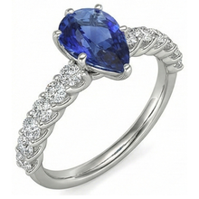 Afbeelding in Gallery-weergave laden, echte round diamant 2karaat ring zijaanzicht
