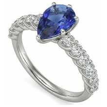 Afbeelding in Gallery-weergave laden, echte round diamant 2karaat ring bovenaanzicht
