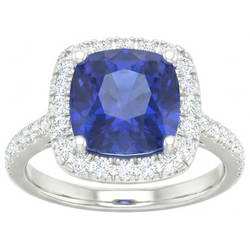 Echte Saffier Ring 2.45 Karaat