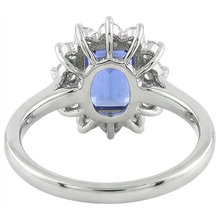 Afbeelding in Gallery-weergave laden, Witgoud 14K 7 Ct Tanzaniet en uit de aarde gewonnen Diamanten Ring Nieuw
