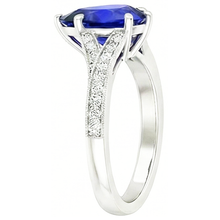 Afbeelding in Gallery-weergave laden, echte round diamant 4karaat ring bovenaanzicht
