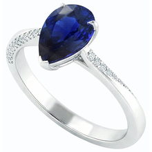 Afbeelding in Gallery-weergave laden, echte round diamant 2.50karaat ring bovenaanzicht
